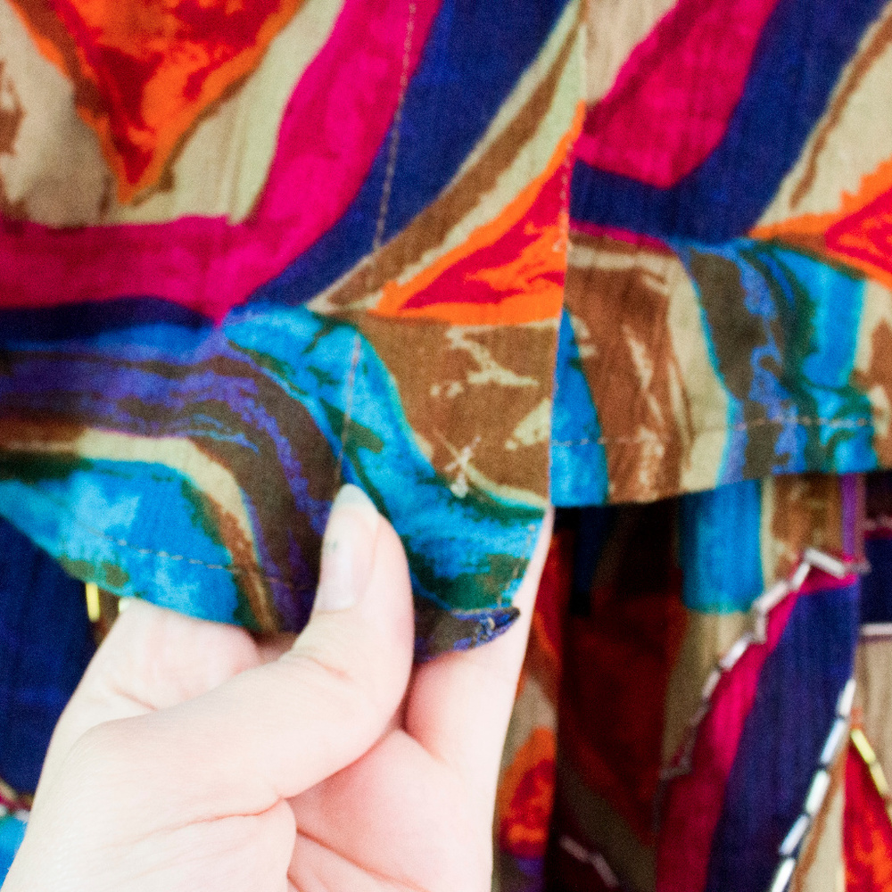 SOLD! 80s Patterned Romper style 2 piece outfit - Picture 8 of 8